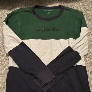 Green and Gray Long Sleeve Shirt
